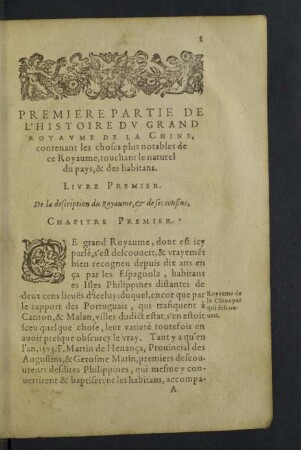 Livre premier.