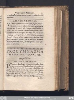 Progymnasma Sexagesimumsecundum. Repetitio. Publius, Gaudentius.