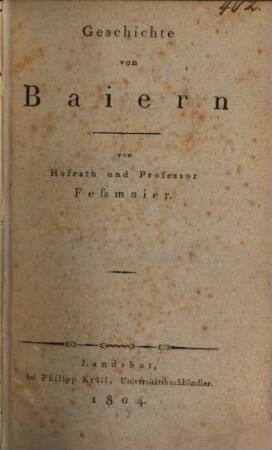 Geschichte von Baiern