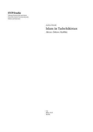 Islam in Tadschikistan : Akteure, Diskurse, Konflikte