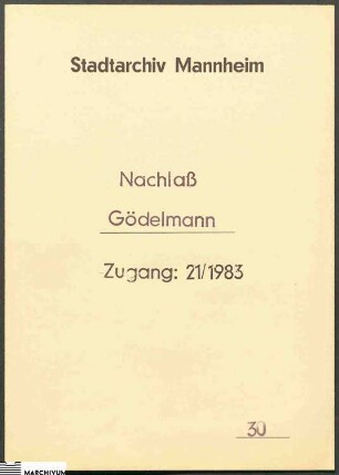 Ehrenzeugnis Johanna Gödelmanns für ihren Schwager Emil Gödelmann über sein Verhalten im III. Reich