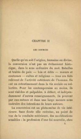 Chapitre II. Les sources