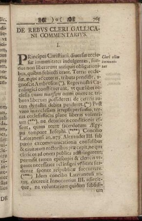 De Rebus Cleri Gallicani Commentarius.