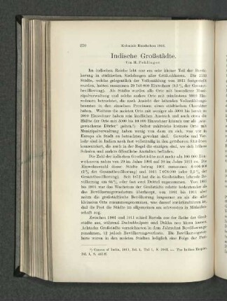 Indische Großstädte.