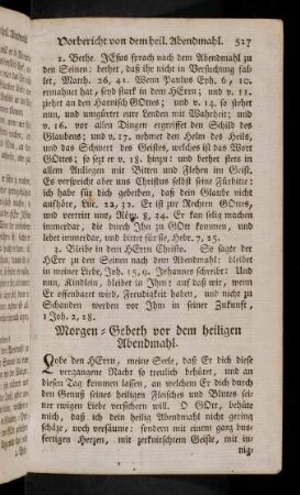 527-529, Morgen-Gebeth vor dem heiligen Abendmahl
