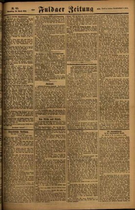 Zweite Ausgabe vom Samstag, den 24. April 1920.