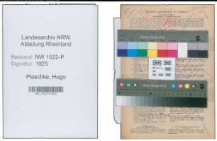 Entnazifizierung Hugo Plaschke , geb. 28.09.1896 (Bankangestellter)