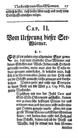Cap. II. Vom Ursprung dieser See-Würmer.