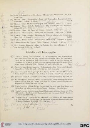Gobelin und Orientteppiche (Nr. 293-323)