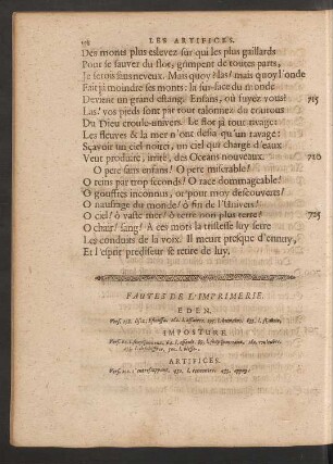 Fautes De L'imprimerie. = Truck-Fehler.