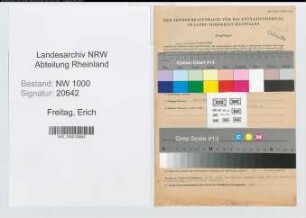 Entnazifizierung Erich Freitag, geb. 01.10.1898 (Angestellter)