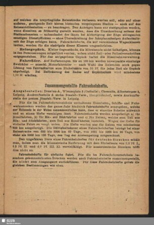 Zusammengestellte Fahrscheinhefte