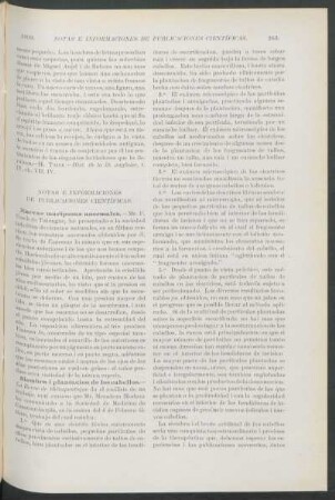 Notas e informaciones de publicaciones científicas