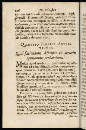 146-156, Quaestio Finalis Appertinens