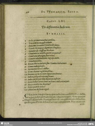 Caput LXI. De differentia Judicum