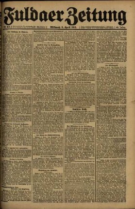 Ausgabe vom Mittwoch, den 09. April 1919.