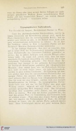 Typographischer Farbendruck