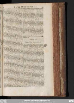 Caput VIII. De necessitate Sacramentorum.