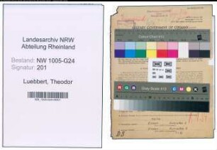 Entnazifizierung Theodor Luebbert , geb. 16.12.1913 (Ingenieur)