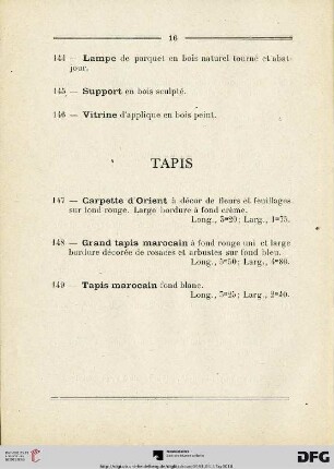 Tapis (Nr. 147-149)