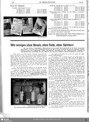 Wir reinigen ohne Benzin, ohne Seife, ohne Spiritus!