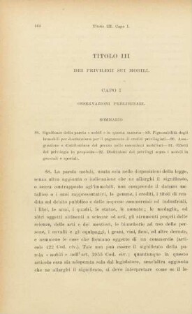 Titolo III. Dei privilegi sui mobili