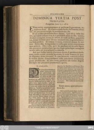 Dominica Tertia Post Trinitatis. Evangelium Lucae. 15, 1. ad 11.