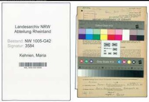 Entnazifizierung Maria Kehnen , geb. 09.04.1907 ()