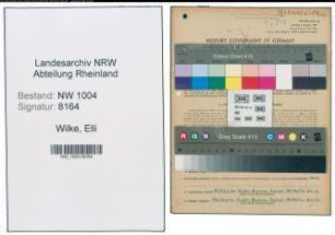 Entnazifizierung Elli Wilke , geb. 25.04.1896 (Telefonistin)