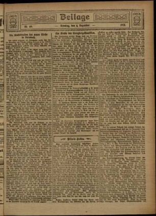 Zweite Ausgabe vom Sonntag, den 04. Dezember 1921.