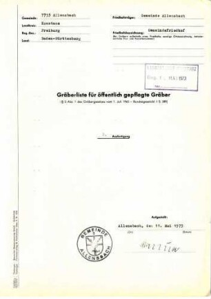 Gemeindefriedhof Allensbach