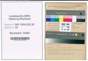 Entnazifizierung Walter Baumbach , geb. 11.06.1905 (Zollsekretaer)