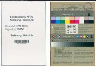 Entnazifizierung Heinrich Tellkamp , geb. 06.07.1907 (Kaufmaennischer Angestellter)