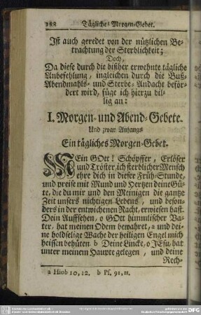 I. Morgen- und Abend-Gebete