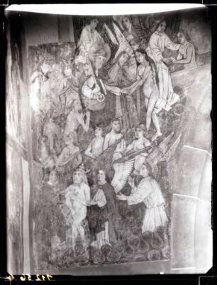 evangelische Friedhofkirche; Wandbild an der Chorwand nach der Restaurierung