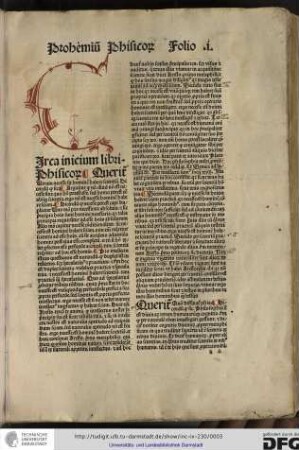 Circa initium libri phisicorum queritur utrum necesse sit hominem habere scientiam, dicendum quod sic.