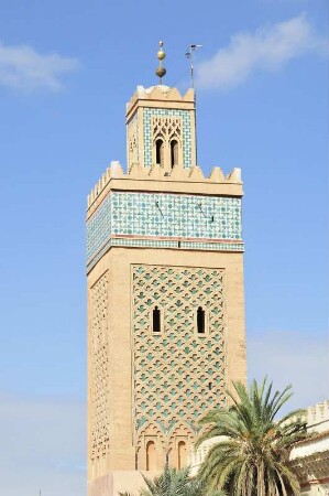 Minarett in der Kasbah : Das Minarett der El-Mansour Moschee steht in der Kasbah von Marrakesch, aufgenommen am 04.11.2008. Foto: Uwe Gerig