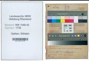 Entnazifizierung Wilhelm Von Der Gathen , geb. 01.10.1895 (Buchhalter)