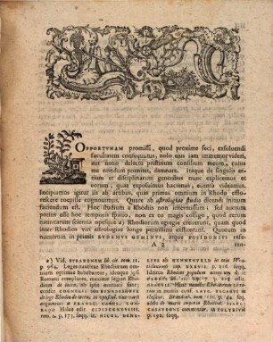 De Rhodo Litterata : Commentatio, 2