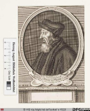 Bildnis Johannes Oecolampadius (eig. Husschin, Hausschein, Hüßgen od. Heußgen)