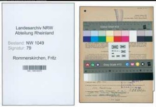 Entnazifizierung Fritz Rommerskirchen , geb. 27.07.1894 (Prokurist)