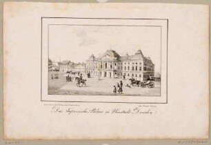 Das Japanische Palais am Palaisplatz in Dresden-Neustadt, Blick nach Südosten