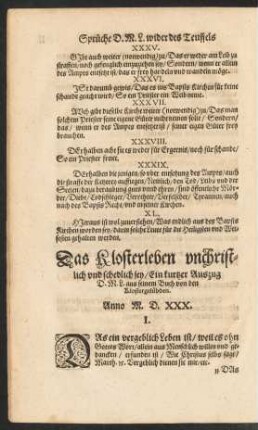 Das Klosterleben unchristlich und schedlich sey ...