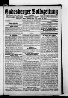 Godesberger Volkszeitung. 1913-1933