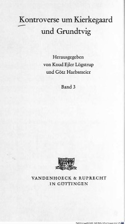 Wer ist der Mensch? : Grundtvigs Beitrag zur humanen Existenz ; Alternativen zu Kierkegaard