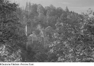 Nordseite des Tharandter "Schloß" und Tharandter Wald