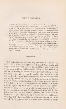 Eerste hoofdstuk. Zending van den commissaris van Boekholtz naar Borneo's westkust. - ...