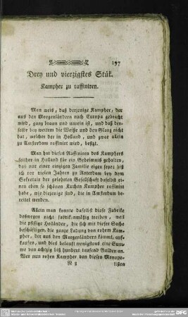 Drey und vierzigstes Stük. Kampher zu raffiniren