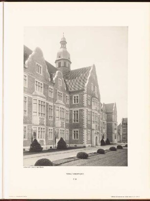 Irrenhaus, Berlin-Buch: Ansicht Verwaltungsgebäude (aus: Neubauten der Stadt Berlin, Bd. VII, 1908)