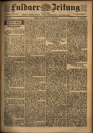 Zweite Ausgabe vom Samstag, den 24. Mai 1902.